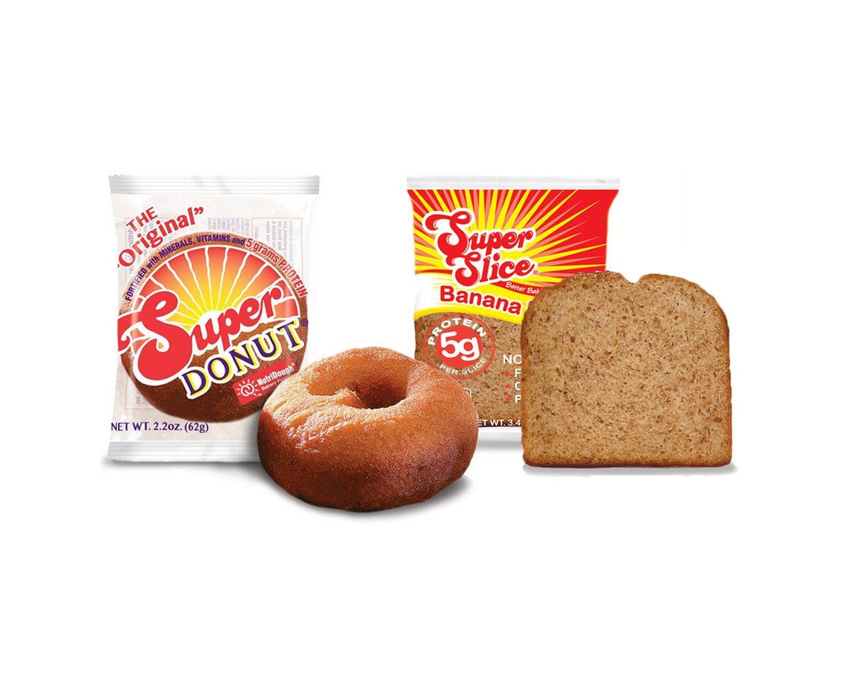thumbnail interactive-video image 1 of The Original SUPER DONUT By Super Bakery - 10 Pack - Fortified With Vitamins & Minerals 1 of 2