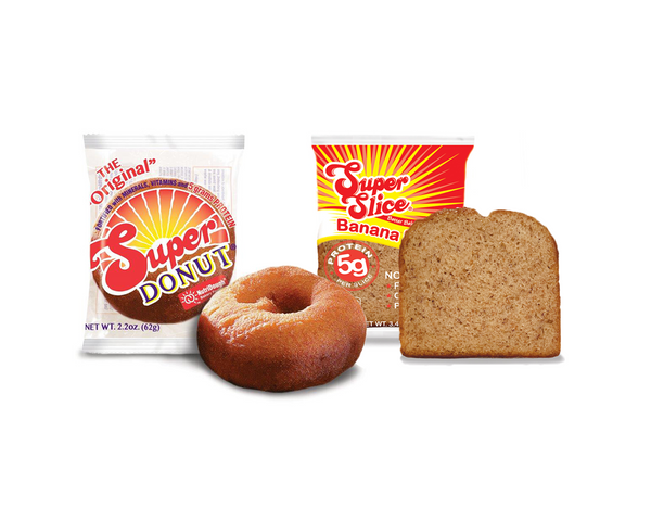 The Original Super Donut® 18 ct and Super Slice® Banana Bread 15ct Combo